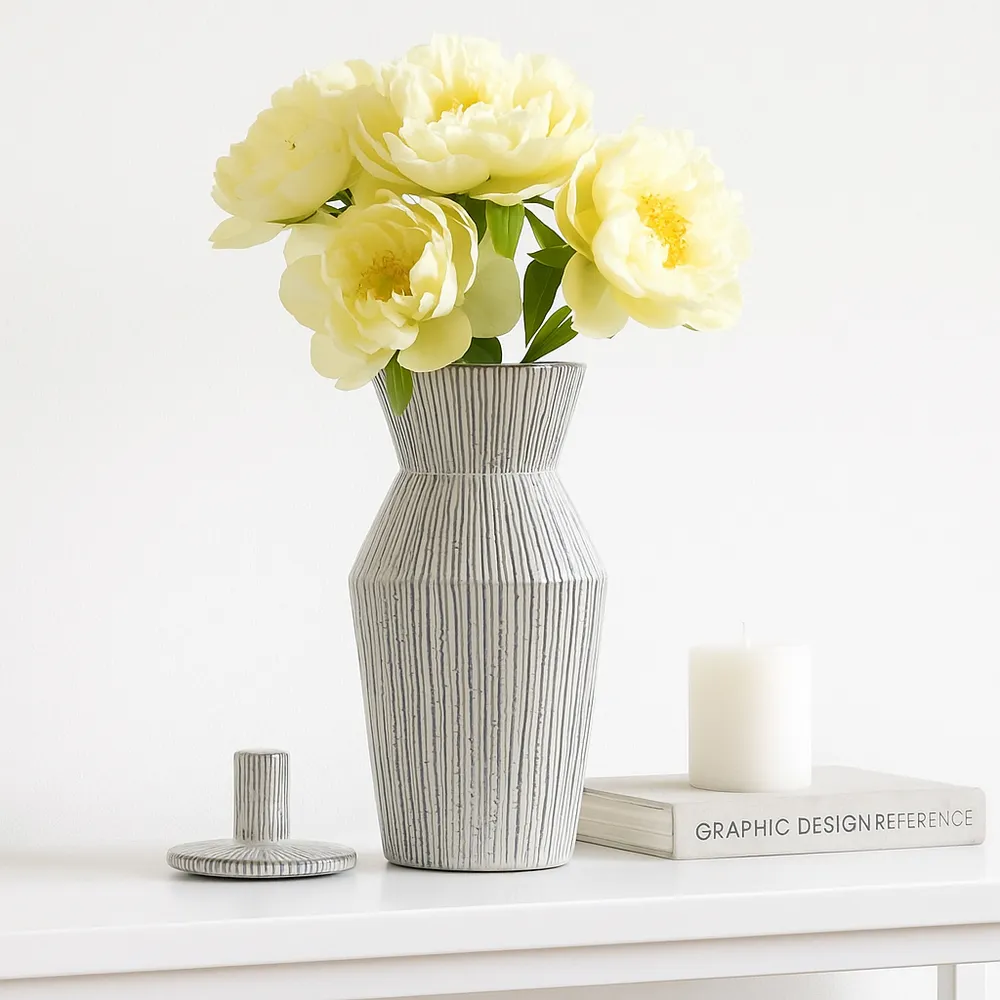 WRENTON WHITE VASE 20 (IN)
