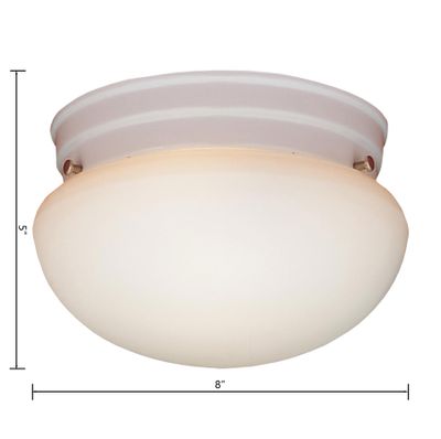 Elowen 8'' Wide 1-Light Flush Mount - White