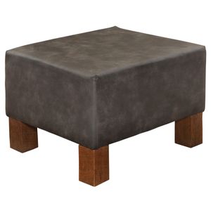 Upholstered Cocktail Ottoman - Barnwood Leg - Customer Fabric 1