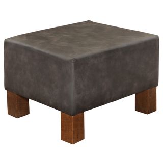 Upholstered Cocktail Ottoman - Barnwood Leg - Customer Fabric