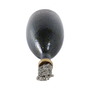 FARLEYDALE BLACK GLASS VASE 15 (IN) 6