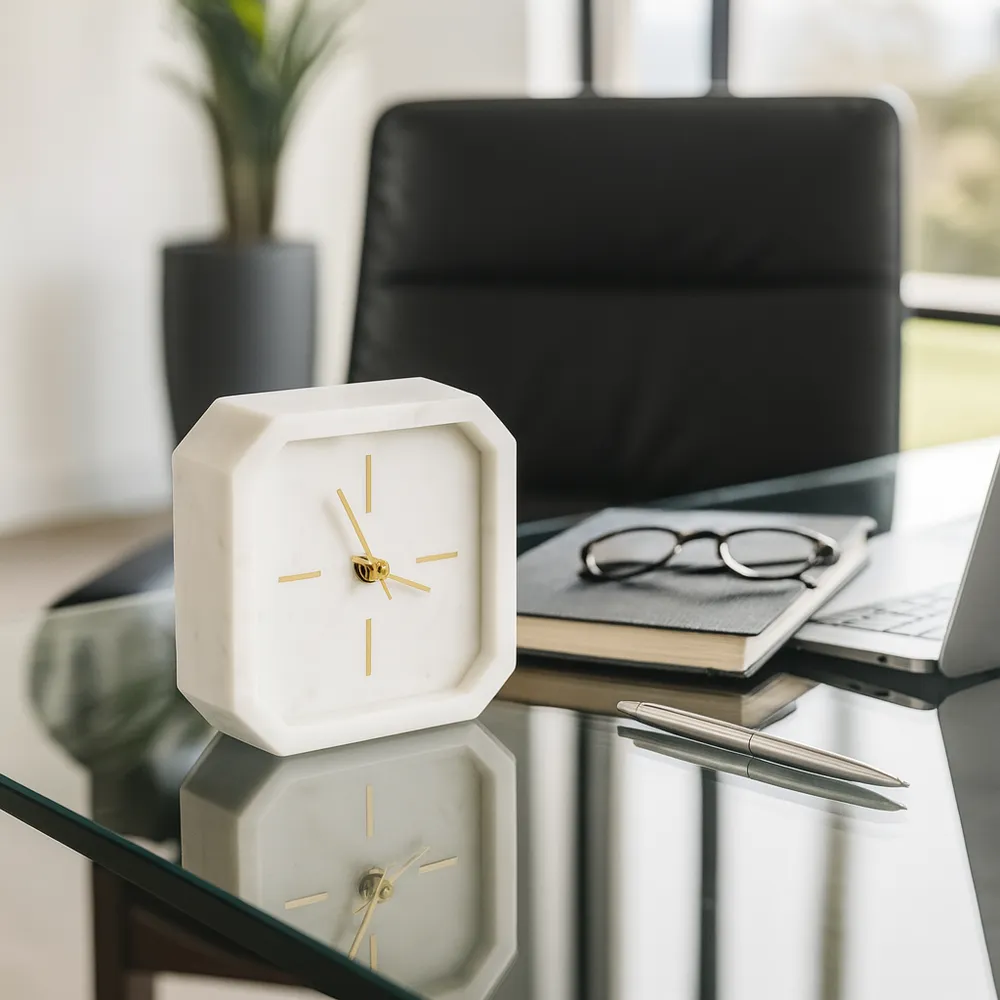 VALESTONE WHITE CLOCK 6 (IN)