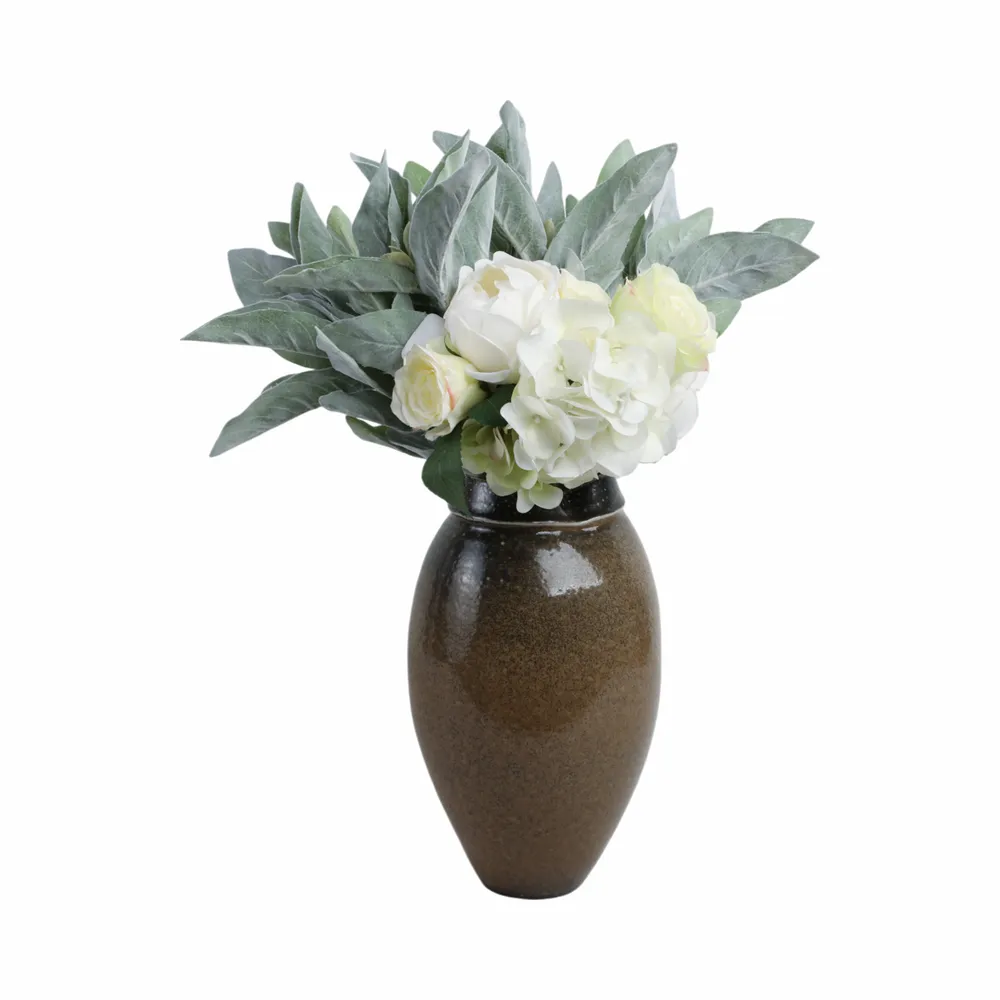 BROGANFORD BROWN VASE 12 (IN)