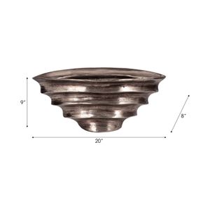 20" MORINE SILVER METAL  BOWL 9