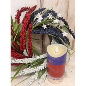Americana Moving Flame Candle 3x6in 3