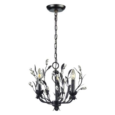 Circeo 16″ Wide 3-Light Chandelier - Deep Rust