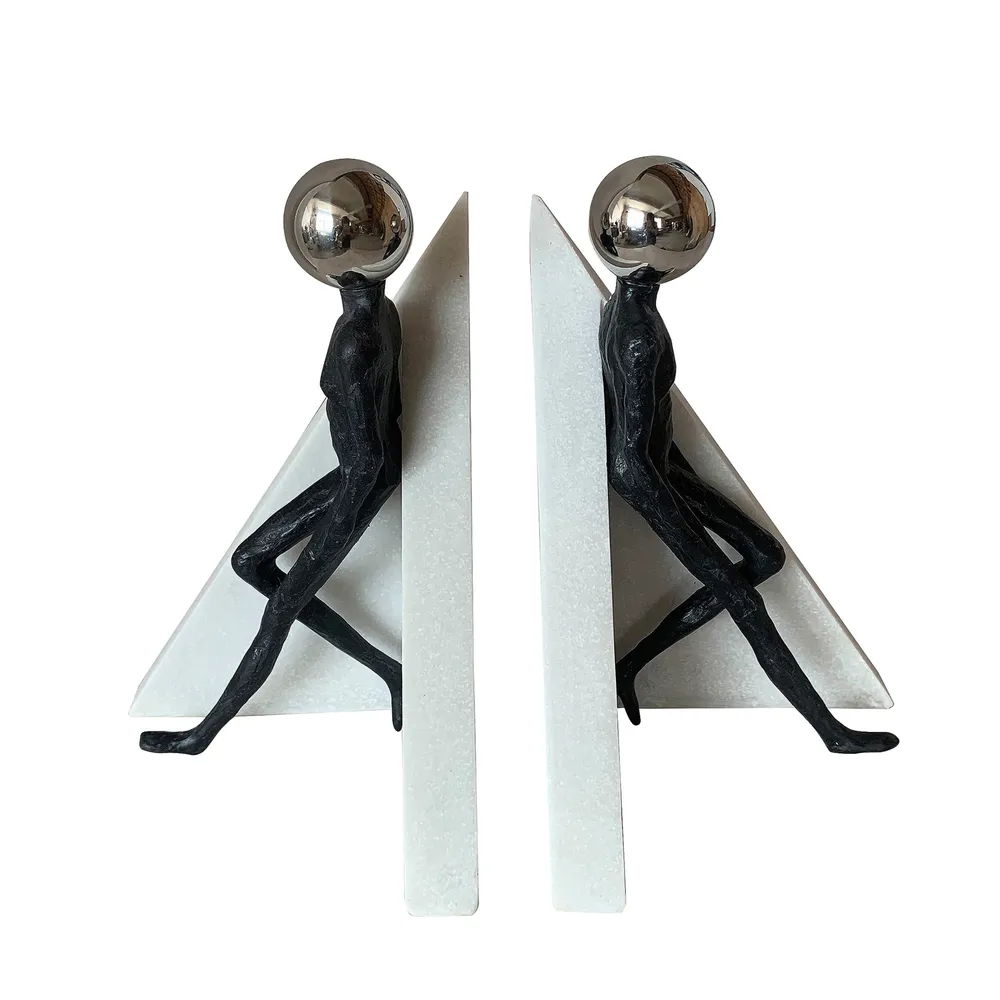 LOCHCLIFF SET OF 2 BLACK BOOKENDS 11 (IN)