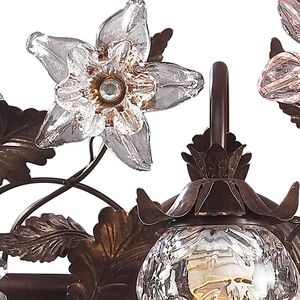 Cristallo Fiore 26'' Wide 3-Light Vanity Light - Deep Rust 4