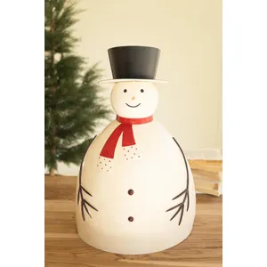 Large Painted Metal Snowman 1