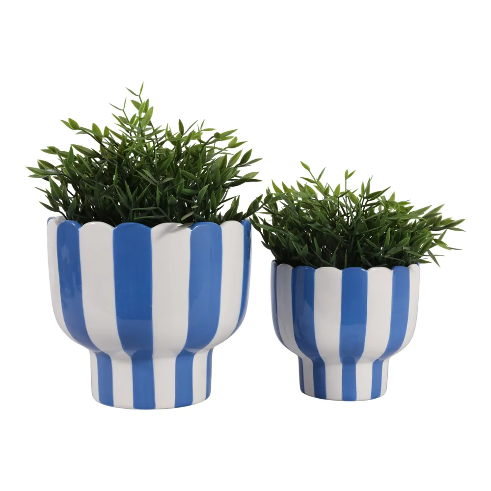 HARDYGROVE SET OF 2 BLUE PLANTER 7 (IN)