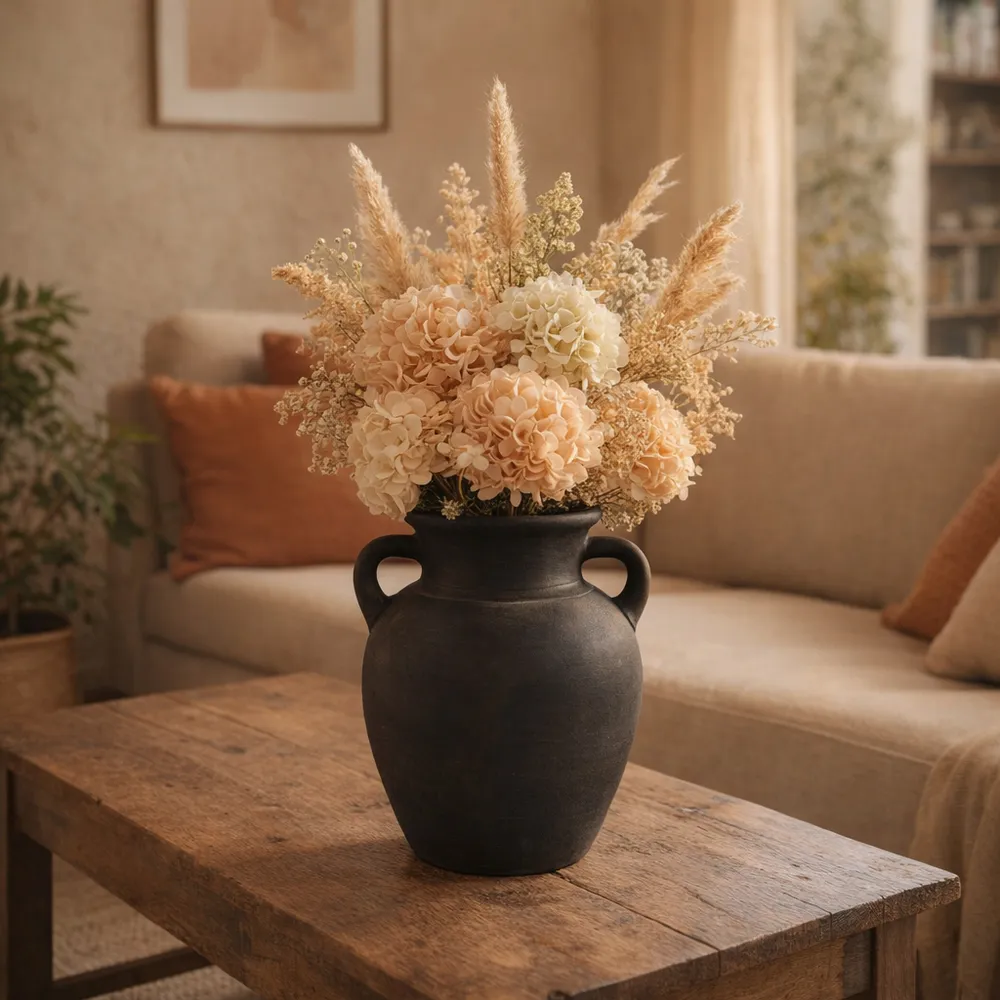 CARLINROSE BLACK VASE 10 (IN)