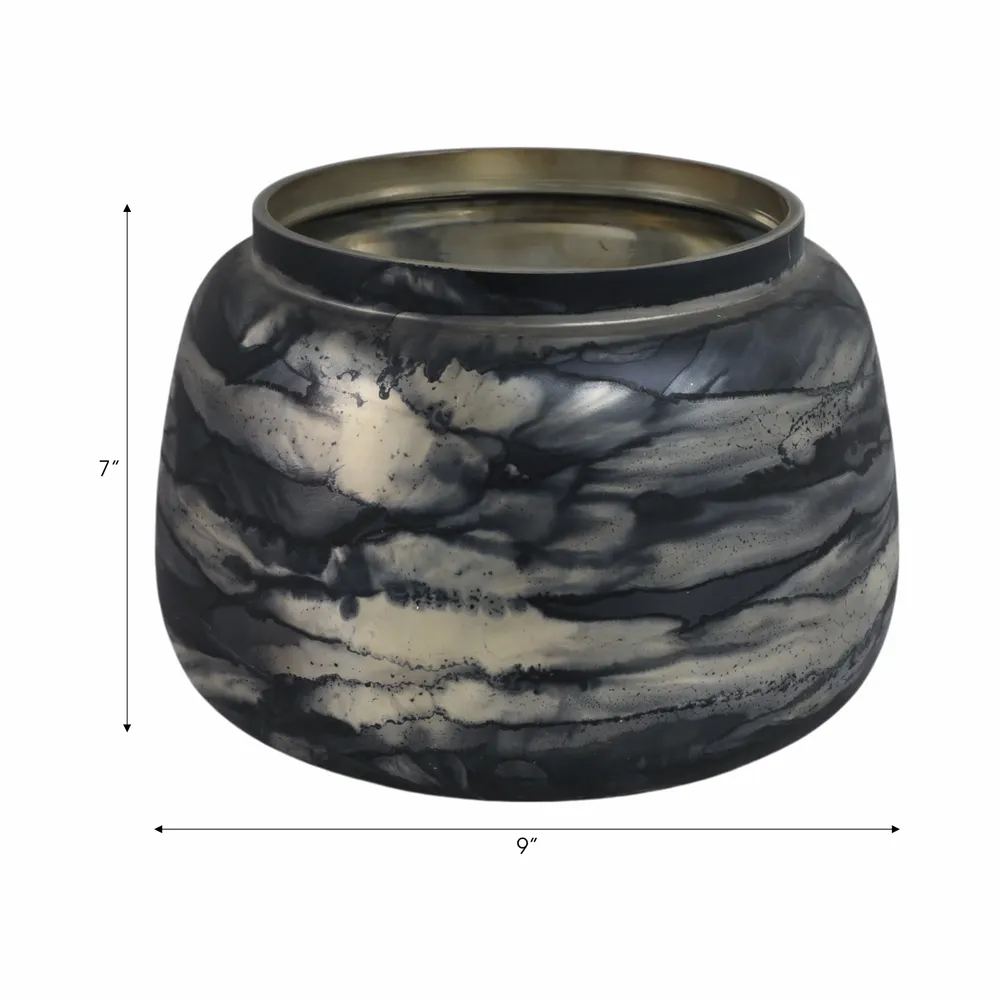 CLYDEBURN BLUE GLASS VASE 7 (IN)