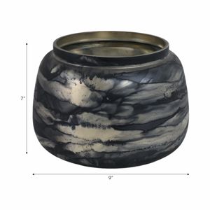 CLYDEBURN BLUE GLASS VASE 7 (IN) 9