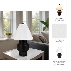 SHAYRUN BLACK LAMP 22 (IN) 8