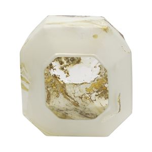 RAESTONE IVORY GLASS VASE 13 (IN) 7