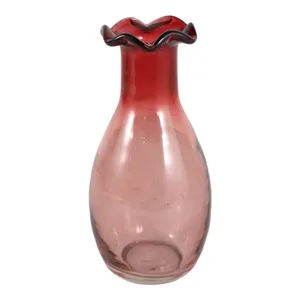 FOLEYWELL PINK GLASS VASE 7 (IN) 4