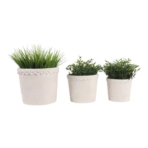 TATESIDE SET OF 3 BROWN PLANTER 8 (IN) 2