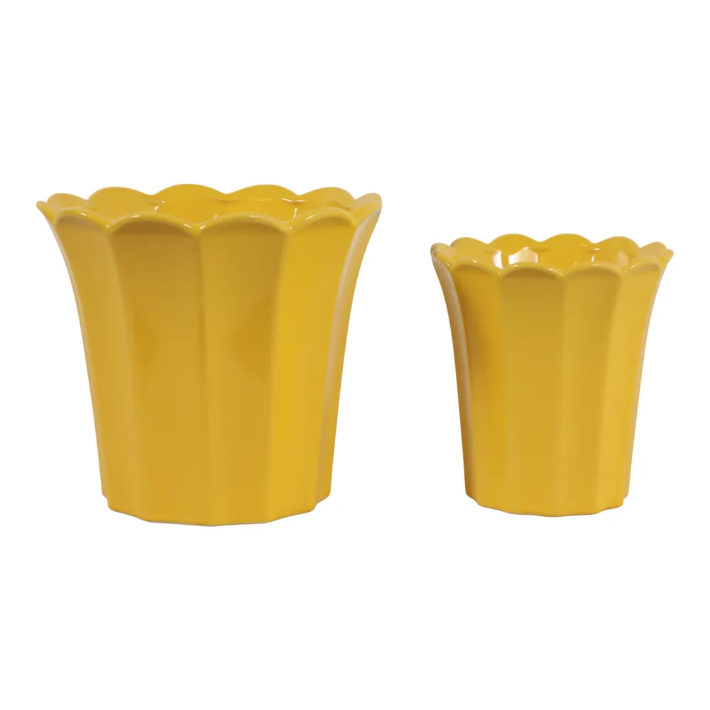 DEANGROVE SET OF 2 YELLOW PLANTER 7 (IN)