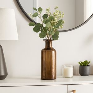KANEVALE BROWN GLASS VASE 15 (IN) 2