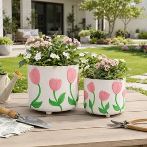 GARTONDALE SET OF 2 PINK PLANTER 8 (IN) 2