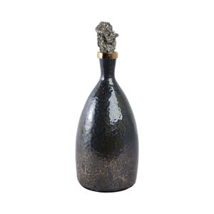 FARLEYDALE BLACK GLASS VASE 15 (IN) 1