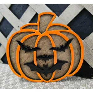 Batty Pumpkin 8inx7.5in 2