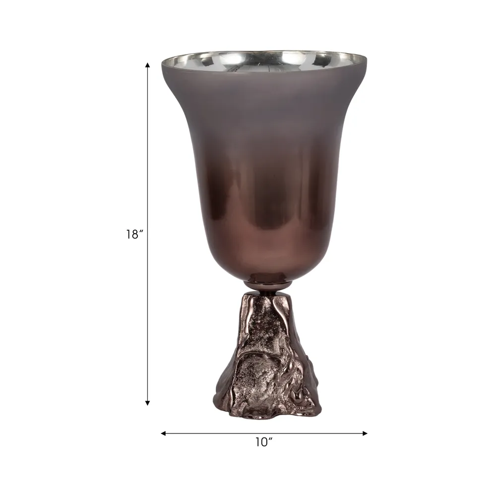 EVANDERCLIFF BRONZE GLASS VASE 18 (IN)