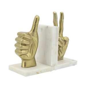 FINCHHAM SET OF 2 GOLD BOOKENDS 8 (IN) 1