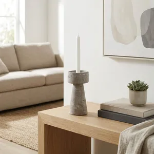 CARLIN GRAY CANDLE HOLDER 8 (IN) 10