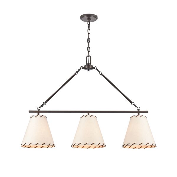 Marion 36'' Wide 3-Light Linear Chandelier - Oil Rubbed Bronze
