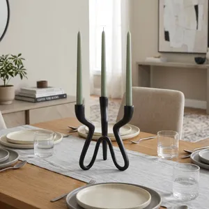 TODDBURN BLACK CANDLE HOLDER 10 (IN) 2