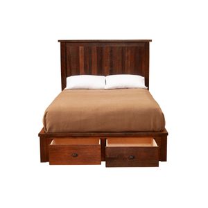 Barnwood Footboard Dresser for Platform Bed - Two Drawer - Queen 5
