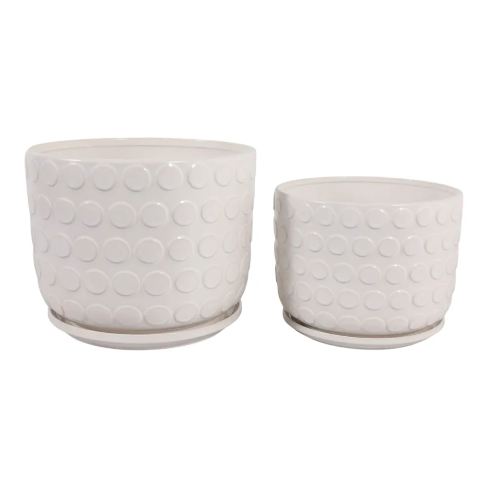 FIONAOAK SET OF 2 IVORY PLANTER 10 (IN)