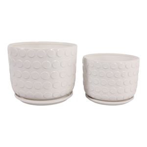 FIONAOAK SET OF 2 IVORY PLANTER 10 (IN) 1