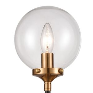 Boudreaux 19'' High 1-Light Sconce - Matte Black with Antique Gold 4