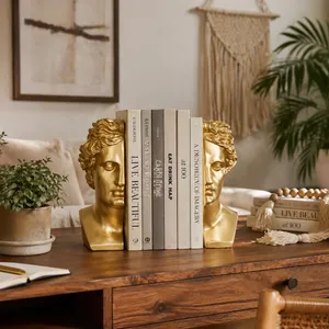 BRAXTONPORT SET OF 2 GOLD BOOKENDS 9 (IN) 10