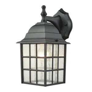Whitby 12″ High 1-Light Outdoor Sconce - Satin Black 1