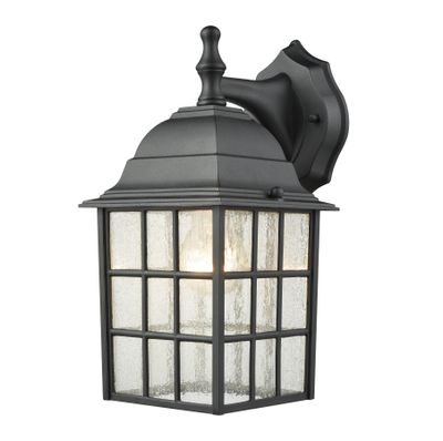 Whitby 12″ High 1-Light Outdoor Sconce - Satin Black