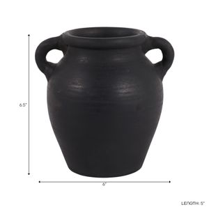 DRAKEWELL BLACK VASE 7 (IN) 10