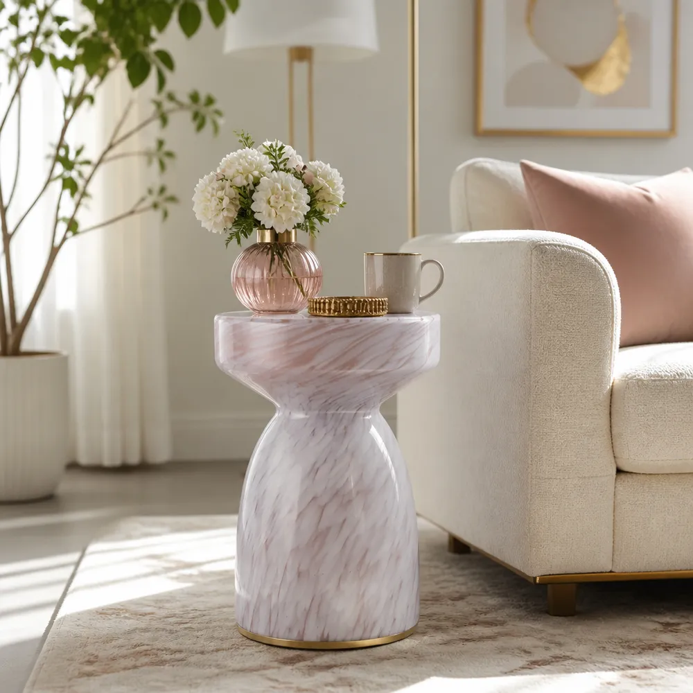 DEXTERMORE WHITE TABLE 18 (IN)