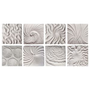DENVERTON SET OF 8 WHITE WALL SCULPTURES 14 (IN) 1