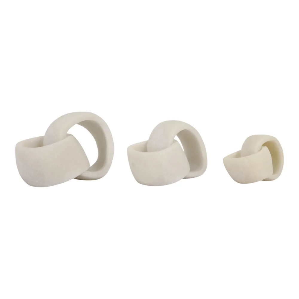 HALEYSHAW SET OF 3 WHITE DECOR 5 (IN)