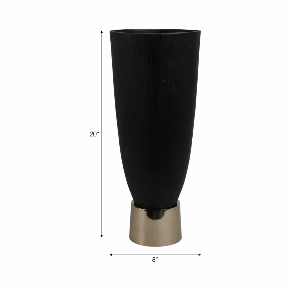 SHAWCREST BLACK VASE 20 (IN)