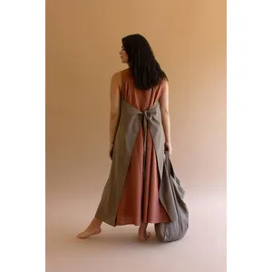 Sleeveless Double-Sided Tie Dress - Sienna and Mocha 6