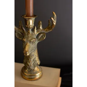 Gold Deer Resin Taper Candle Holder 4
