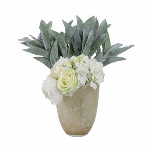 GORTONMOOR IVORY GLASS VASE 9 (IN) 3