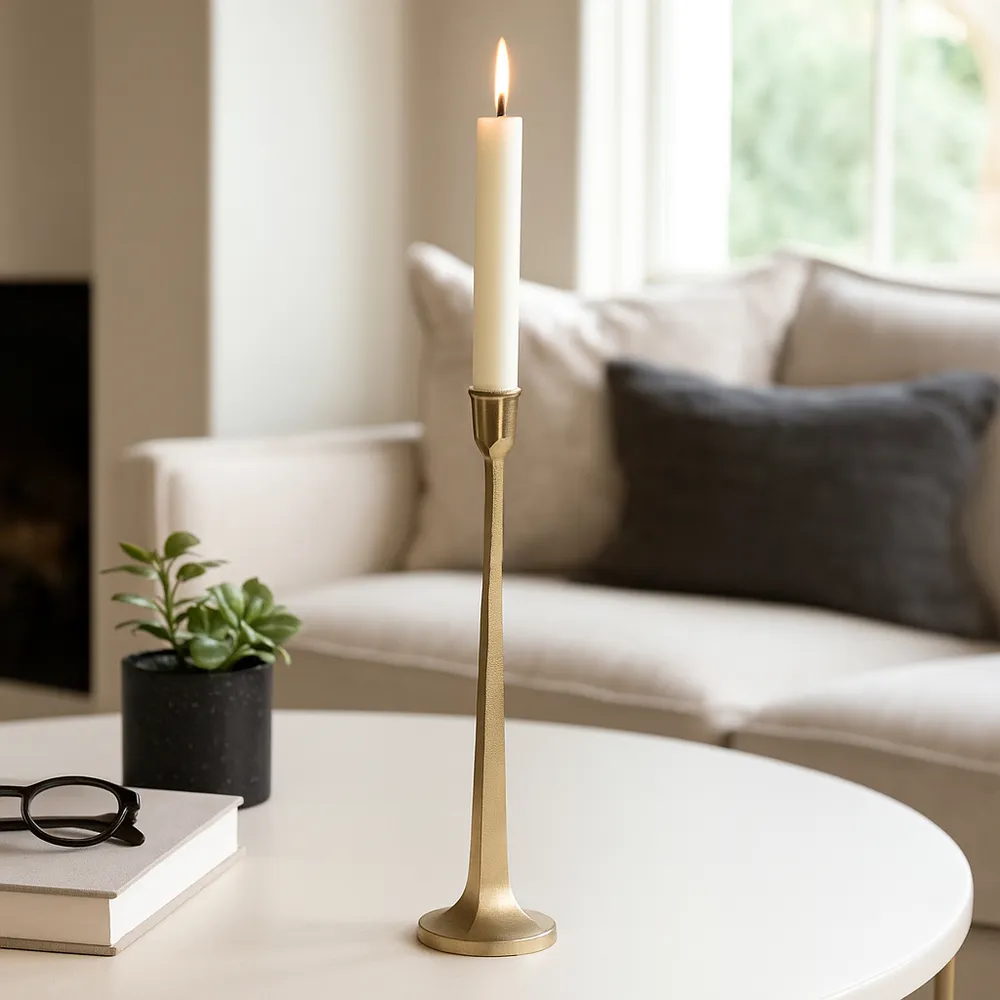 DALELEY GOLD CANDLE HOLDER 17 (IN)