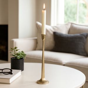DALELEY GOLD CANDLE HOLDER 17 (IN) 2