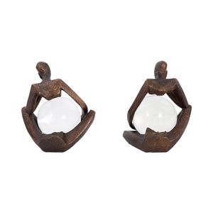 CLIFTONRUN SET OF 2 BLACK ORBS 8 (IN) 5