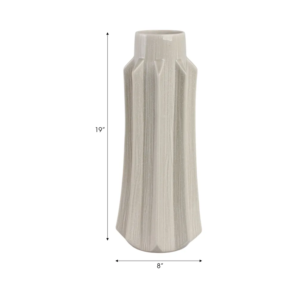 BAKERHAVEN TAUPE VASE 19 (IN)